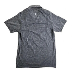 Lululemon Metal Tech Vent Performance Golf Polo Shirt Men's Size Small Gray